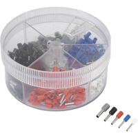 TRU COMPONENTS 739872 Assortiment adereindhulzen 0.5 mm², 0.75 mm², 1 mm², 1.5 mm², 2.5 mm² Deels geïsoleerd Wit, Blauw, Rood, Zwart, Grijs 400 stuk(s) - thumbnail