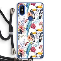 Bloemen tukan: Xiaomi Mi Mix 3 Transparant Hoesje met koord