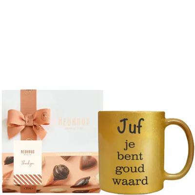 Juf 'je bent goud waard' cadeaupakket Deluxe | FOR YOU GIFTS
