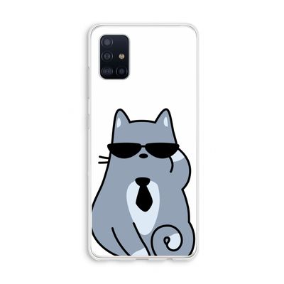 Cool cat: Galaxy A51 4G Transparant Hoesje
