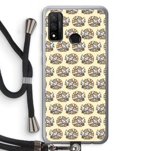 Slapende poes: Huawei P Smart (2020) Transparant Hoesje met koord