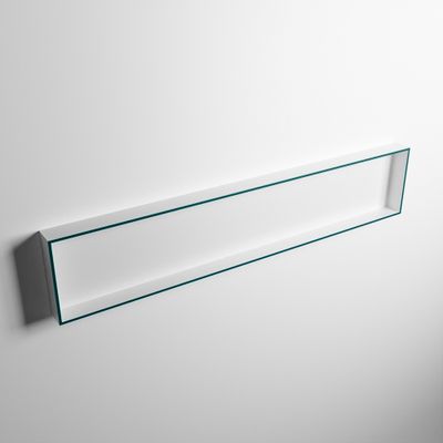 MONDIAZ EASY Nis 149,5x29,5cm in solid surface kleur Smag | Talc. 1 vak geschikt voor in- of opbouw