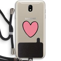 Hartje: Samsung Galaxy J7 (2017) Transparant Hoesje met koord