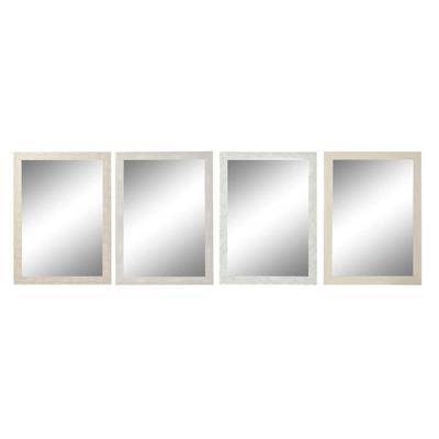 Wandspiegel DKD Home Decor Ivoor 70 x 2 x 97 cm (4 Stuks)