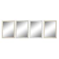 Wandspiegel DKD Home Decor Ivoor 70 x 2 x 97 cm (4 Stuks)