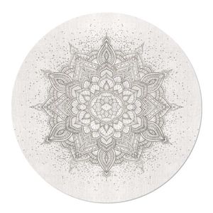Behangcirkel Sparkling Mandala Pattern Grey Naadloos Behang 180