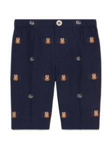 Gucci Kids pantalon à taille élastique - Bleu