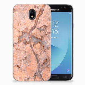 Samsung Galaxy J7 2017 | J7 Pro TPU Siliconen Hoesje Marmer Oranje