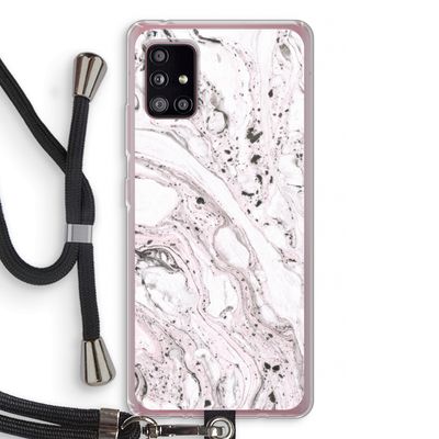 Mengelmoes: Samsung Galaxy A51 5G Transparant Hoesje met koord