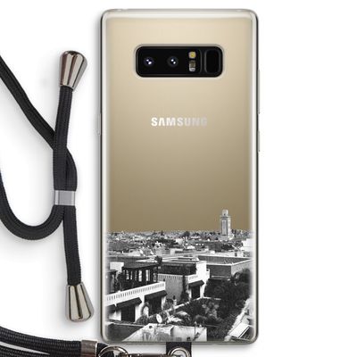 Marrakech Skyline : Samsung Galaxy Note 8 Transparant Hoesje met koord