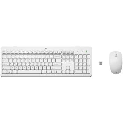 HP 230 WL Mouse+KB Combo WHT EURO Toetsenbord Wit