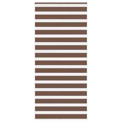 VidaXL Zebra rolgordijn 100x230 cm stofbreedte 95,9 cm polyester bruin VidaXL Zebra rolgordijn 100x230 cm stofbreedte 95,9 cm polyester bruin