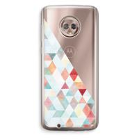 Gekleurde driehoekjes pastel: Motorola Moto G6 Transparant Hoesje