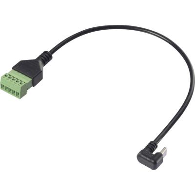 Renkforce USB-C Adapterkabel Haaks [1x USB-C stekker - 1x Klemverbinding] RF-6443970 30 cm PVC-mantel