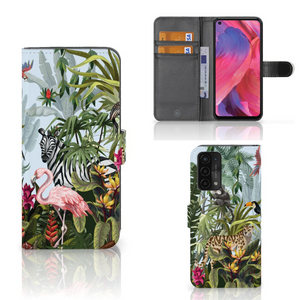 Telefoonhoesje met Pasjes voor OPPO A54 5G | A74 5G | A93 5G Jungle