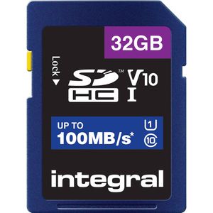 Integral 32GB HIGH SPEED SDHC/XC V10 100MB CLASS 10 UHS-I U1 SD