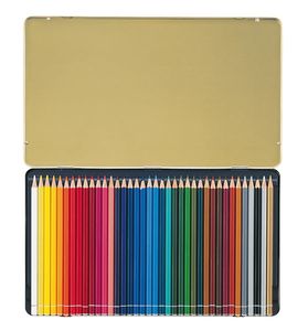 STABILO Original, kleurpotlood, voor haarfijne lijnen, met elastische kern, metalen etui met 12 kleuren