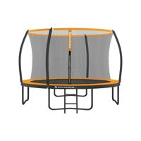 ronde tuintrampoline met veiligheidsnet, Zwart + Oranje / Ø 366 cm ronde tuintrampoline met veiligheidsnet, Zwart + Oranje / Ø 366 cm