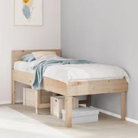 Bedframe zonder matras massief grenenhout 75x190 cm