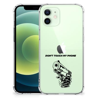 iPhone 12 Mini Anti Shock Case Gun Don't Touch My Phone iPhone 12 Mini Anti Shock Case Gun Don't Touch My Phone