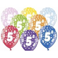 12x Ballonnen 5 jaar leeftijd feestartikelen 12x Ballonnen 5 jaar leeftijd feestartikelen