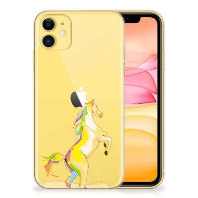 Apple iPhone 11 Telefoonhoesje met Naam Horse Color Apple iPhone 11 Telefoonhoesje met Naam Horse Color