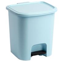 Plasticforte Pedaalemmer - 2x stuks - blauw - 7,5 liter - kunststof - 24 x 22 x 25.5 cm - thumbnail