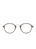 Montblanc logo-plaque round-frame glasses - Argent