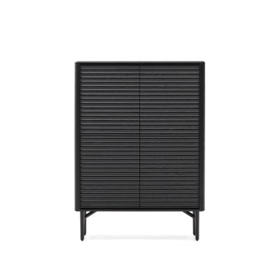 Kave Home Opbergkast 'Lenon' Eikenhout, 144 x 105cm, kleur Zwart
