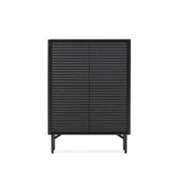 Kave Home Opbergkast 'Lenon' Eikenhout, 144 x 105cm, kleur Zwart