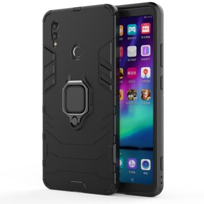 PC + TPU schokbestendige beschermhoes voor Huawei Honor Opmerking 10 met magnetische ring houder (zwart)