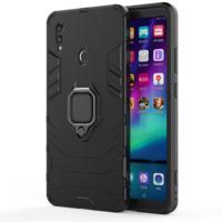 PC + TPU schokbestendige beschermhoes voor Huawei Honor Opmerking 10 met magnetische ring houder (zwart)