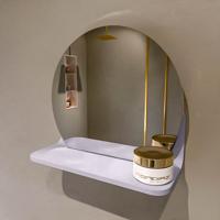 MONDIAZ SPOT spiegel rond 30cm met Spiegelplanchet kleur Cale. MONDIAZ SPOT spiegel rond 30cm met Spiegelplanchet kleur Cale.