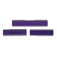 SIM-kaart Cap + USB Data opladen poort Cover + Micro SD kaart Cap stofdicht blok instellen voor Sony Xperia Z1 / L39h / C6903(Purple)