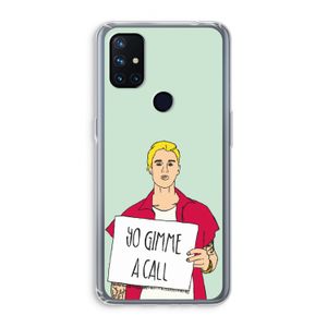 Gimme a call: OnePlus Nord N10 5G Transparant Hoesje