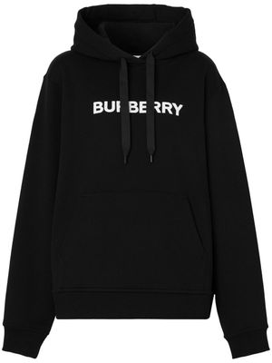 Burberry hoodie à logo imprimé - Noir