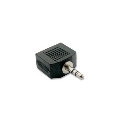 Intronics OEM MA80 3,5mm jack stereo male naar 2 x 3,5mm jack stereo female adapter