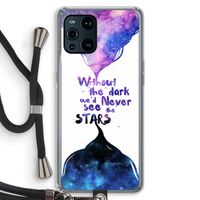 Stars quote: Oppo Find X3 Transparant Hoesje met koord