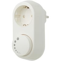 EcoDim - LED Stekkerdimmer - ECO-DIM.06 - Fase Afsnijding RC - Opbouw - Enkel Knop - 0-150W - Wit - thumbnail