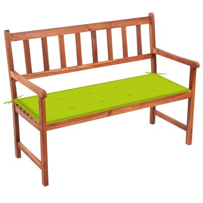 VidaXL Tuinbank met kussen 120 cm massief acaciahout
