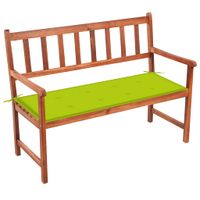 VidaXL Tuinbank met kussen 120 cm massief acaciahout - thumbnail