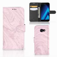 Samsung Galaxy A5 2017 | Bookcase | Marble Pink - Origineel Cadeau Vriendin | Portemonnee hoesje