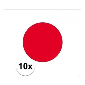 10x stuks Vlag Japan stickers