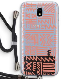 Marrakech Pink: Samsung Galaxy J5 (2017) Transparant Hoesje met koord