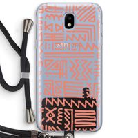 Marrakech Pink: Samsung Galaxy J5 (2017) Transparant Hoesje met koord