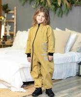 Waterproof Softshell Overall Comfy Gold Melange Jumpsuit