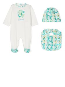 Roberto Cavalli Junior "Romper, muts en slabbetje" - Wit