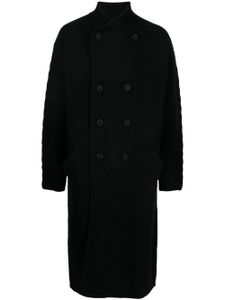 Yohji Yamamoto manteau en maille épaisse - Noir