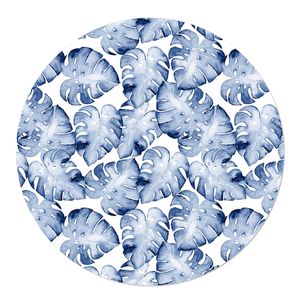 Muurcirkel Monstera Blue Zelfklevend Behang 50 Geen