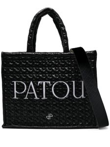 Patou grand sac à main Patou à design matelassé - Noir